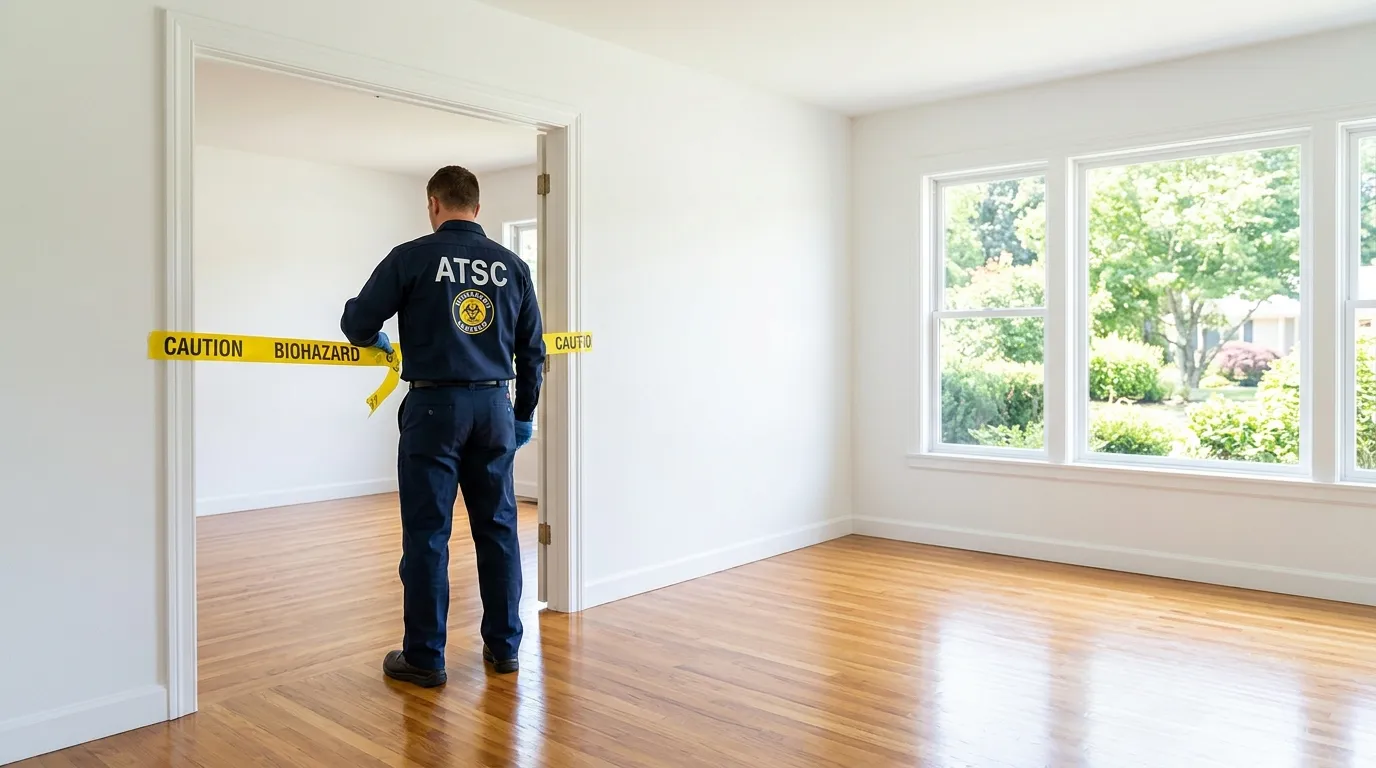 Certified biohazard cleanup crew performing Crime Scene Cleanup in Calera